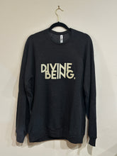 Load image into Gallery viewer, Charcoal with Cream Divine Being Crewneck
